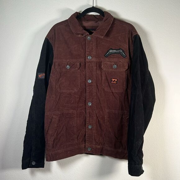 Men’s Billabong Metallic collab Master of Puppets Corduroy Jacket XL - Picture 6 of 10